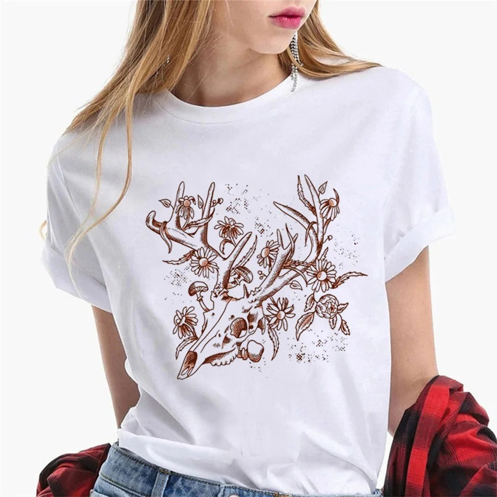 Harajuku T-shirt Dam – Oversized Street Style i bomull