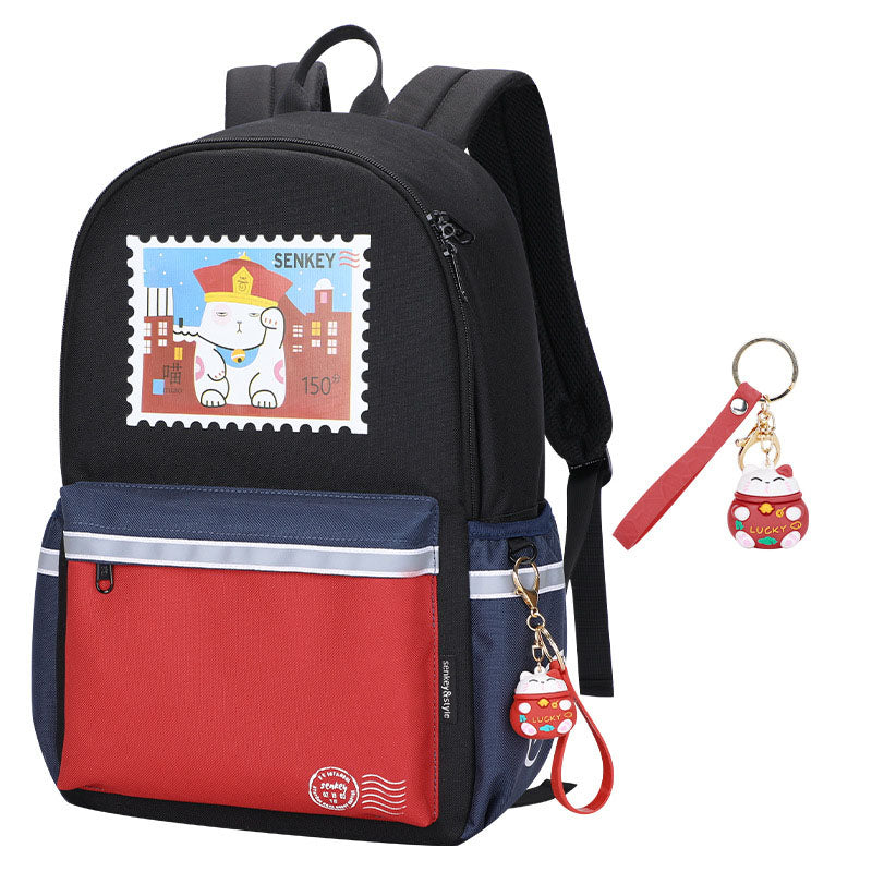 Grafisk Ryggsäck – Tiger, Björn & Lucky Cat