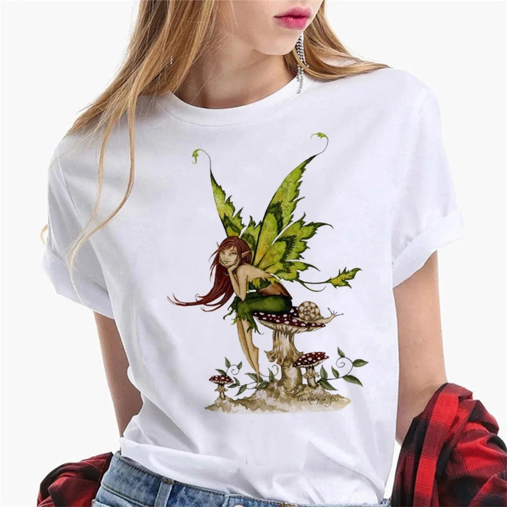 Harajuku T-shirt Dam – Oversized Street Style i bomull