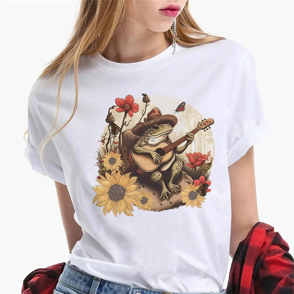 Harajuku T-shirt Dam – Oversized Street Style i bomull