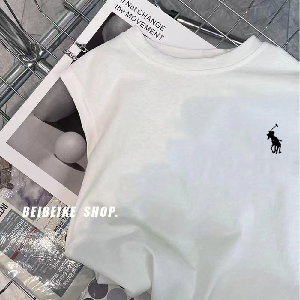 Barn-T-shirt i bomull – Unisex med polo-krage
