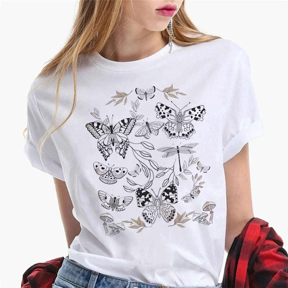 Harajuku T-shirt Dam – Oversized Street Style i bomull